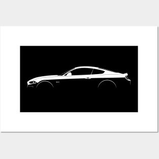 Ford Mustang GT Performance Package Level 2 (2018) Silhouette Posters and Art